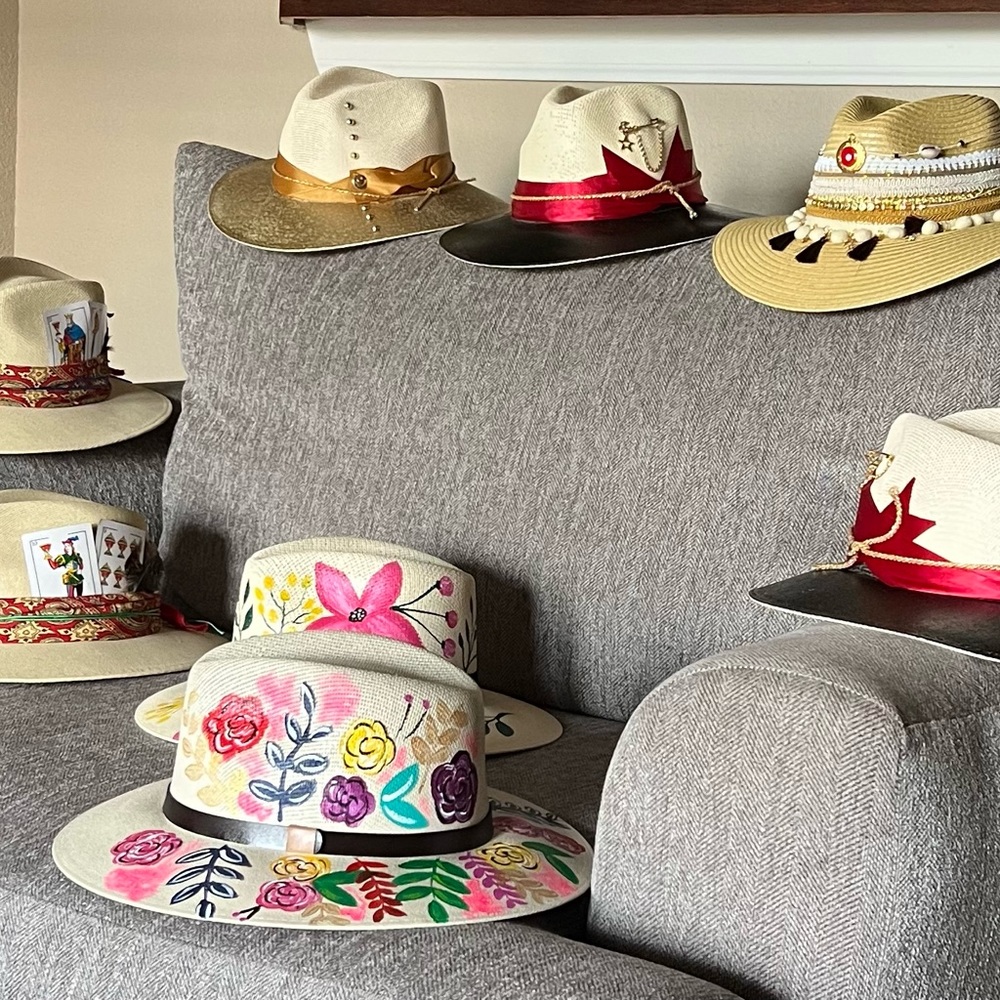 hand painted summer hats